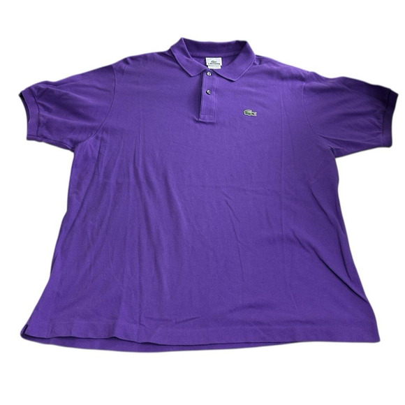 Men's Lacoste Purple Polo Shirt Sz 7 2XL Short Sleeve Casual Golf Preppy - Picture 6 of 6